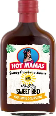 Image de HOT MAMAS Sunny Caribbean Sauces St. Kitts Sweet BBQ bouteille 195ml