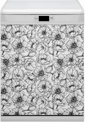 Obrázok produktu pre Magnety Kuchynská magnetická podložka Magnet do umývačky riadu Umývateľný dekor 60x80 cm - kvetinový motív