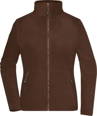 Produktbild von Fleece Jacke mit Stehkragen im klassischen Design brown, Gr. M