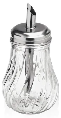 Produktbild von 42x Zuckerspender 14 cm Edelstahl Glas Zuckerstreuer 210 ml
