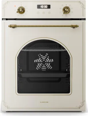 Klarstein Elizabeth Slim Einbaubackofen - 45 cm, 49 L, 9 Funktionen, Dampfreinigung, Digitaler Timer, Schwarzes Glas, Energieklasse A, Backofen Einbaugerät