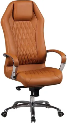 Obrázok produktu pre KADIMA DESIGN Manažérske kreslo Milano z pravej kože karamelovej farby s nastaviteľnou výškou