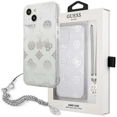 Produktbild von Guess GUHCP13SKPESI iPhone 13 mini 5,4  Silber/Silber Hardcase Peony Chain Collection Handyhülle