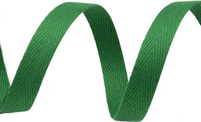 10m Köperband 10mm breit, grasgrün
