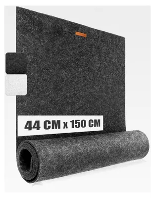 Produktbild von Premium Tischband aus Filz - 44 x 150 cm - Dekoration für die festliche Tafel - Tischläufer als Tischdekoration - Lange, schmale Tischdecke, abwaschbar (Anthrazit)
