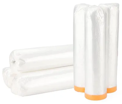 Image de 6 rouleaux de film adhésif pour peinture, dimensions 2 m x 20 m