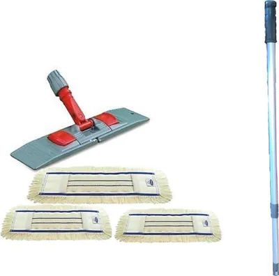 Obrázek produktu pro Sada mopů „Premium“ s teleskopickou tyčí 50 cm včetně 3 bavlněných mopů