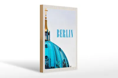Produktbild von Holzschild Reise 20x30cm Berlin Deutschland Kirche