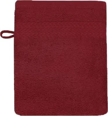 Produktbild von Betz Waschhandschuh 16x21 cm PREMIUM 100% Baumwolle  Farbe: dunkelrot