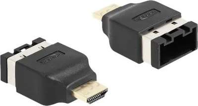 Productafbeelding van DELOCK HDMI-adapter voor auto's: HDMI-E-aansluiting naar HDMI-A-connector, 4K 60 Hz, HDMI-A, HDMI-E, zwart