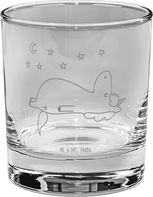 Produktbild von Mr. & Mrs. Panda Glas Einhorn Sternenhimmel - Transparent - Geschenk, gravur, Tumbler, Einhörner, Ginglas, Sterne, Trinkglas, Verrückt, Unicorn, Cocktailglas