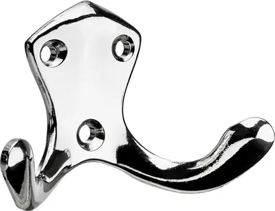 Produktbild von Hettich Mantelhaken 5 x 7,5 x 3,2 cm vernickelt silber - 1 Stück