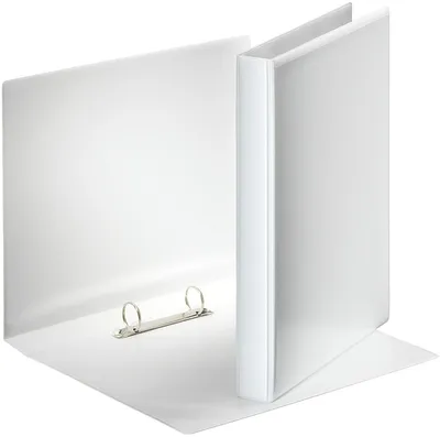 Produktbild von Präsentationsringbuch A4 2 Ringe 25mm weiß Packung mit 10 Stück