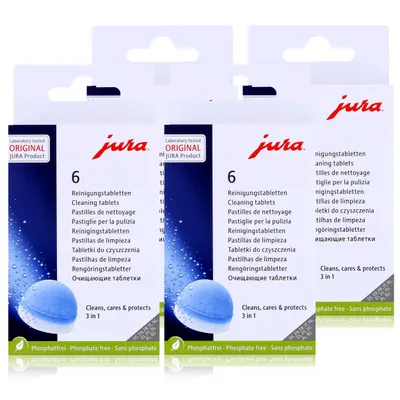 Produktbild von Jura 24225 3-Phasen-Reinigungstabletten - 6 Tabletten - Phosphatfrei (4er Pack)