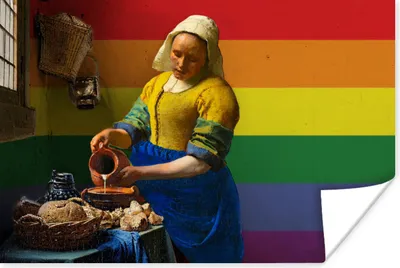 Produktbild von MuchoWow® Poster Milchmädchen - Vermeer - Stolz 30x20 cm - Plakate - Print