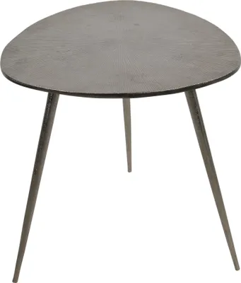 Obrázok produktu pre Bočný stolík - Hliník - 47x47,5x51cm - Hrubý nikel