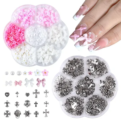 Nagelschmuck-Set Cute & Punk, 2 Boxen, 20+ Motive