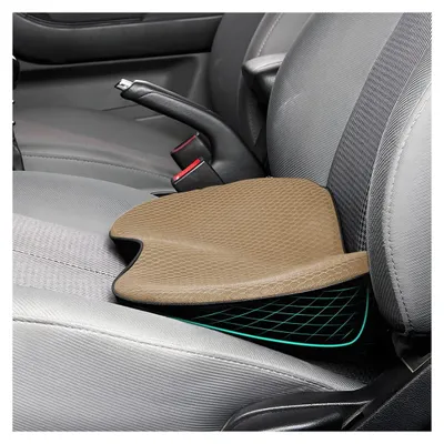 Immagine prodotto di Inovra - Cuscino per auto in memory foam - Cuscino a cuneo - Cuscino ortopedico per seduta - Antiscivolo - Rialzo di 6 cm - Traspirante