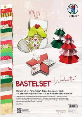 Produktbild von Ursus WEIHNACHTS-BASTELSET 23x33CM,26BL.SORTIERT