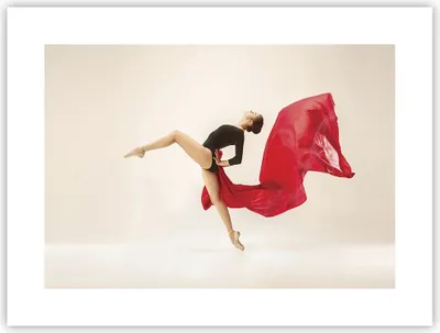 Produktbild von Poster - Poster ohne Rahmen - Ballerina Tanz Rot - 40x30 cm - Wand Bild - Wanddeko - Wandbilder - Kunstposter - Wandposter - Bilder - Kunstdruck - Wanddekoration - Wandbild - P2XAA40x30-4437