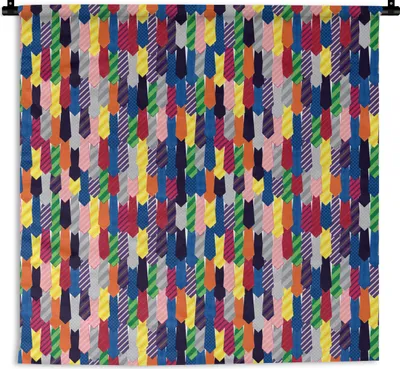 Obrázek produktu pro MuchoWow® Tapiserie Věšení na zeď Kravata - Rainbow - Vzory 180x180 Tapiserie dekorace Nástěnná šála