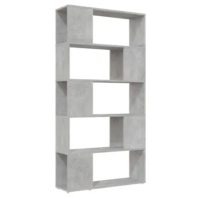 Produktbild von Bücherregal Raumteiler Betongrau 80x24x155 cm Holzwerkstoff