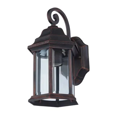 Produktbild von Lindby Außenwandlampe Daaje, rostfarben, 30,5 cm, Aluminium