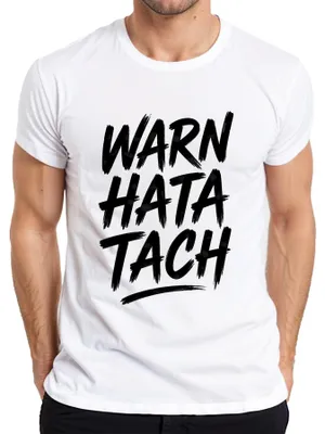 Zdjęcie produktu dla Koszulka męska, biała, rozmiar S, z napisem w dialekcie Ruhrpott, zawierającym humorystyczne powiedzenie, wyrażające sarkazm