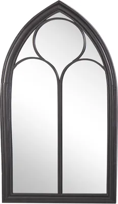 Produktbild von BELIANI Wandspiegel Schwarz 62 x 113 cm in Fensteroptik Elegant Romantisch