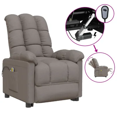 Immagine prodotto di vidaXL Sedia da Massaggio Elettrica Tessuto Taupe