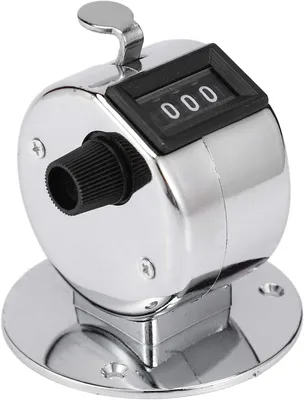 Productafbeelding van Hand Teller - Mechanische Teller - Score Bijhouden - 4 Cijfers - 5.5 cm Diameter - Zilver