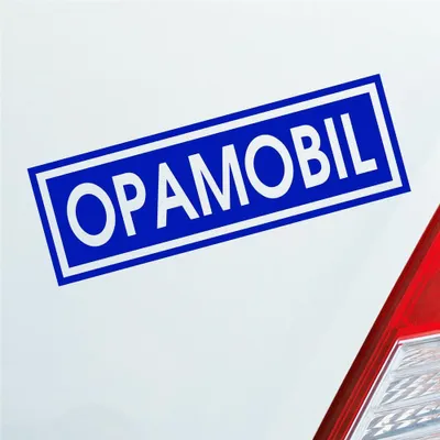 Produktbild von Auto Aufkleber Opamobil Oma Opa Enkel Familie Liebe 15x5 cm Dunkelblau Sticker Heckscheibenaufkleber