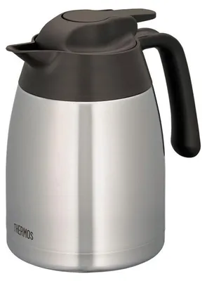 Produktbild von Thermos Tischkanne Edelstahl 1L mit Druckknopf