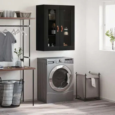 Image de vidaXL Armoire murale noir 69,5x34x90 cm