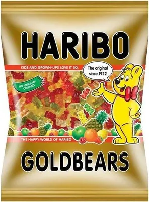 Produktbild von Haribo 96245, Gummibärchen, 1 kg, Apfel, Zitrone, Orange, Ananas, Himbeere, Erdbeere, Mehrfarbig, 1459 kJ, 343 kcal