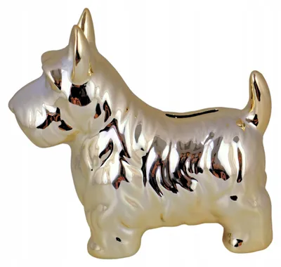 Produktbild von Ewax Goldfarbene Hundesparbüchse Keramik 17x7x15,5 cm