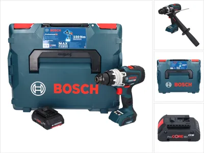 Immagine prodotto di Bosch GSR 18V-150 C Trapano avvitatore professionale a batteria 18 V 150 Nm Biturbo Brushless + 1x batteria ricaricabile ProCORE 4,0 Ah + L-Boxx - senza caricabatterie