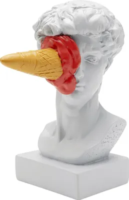 Image de Statue grecque décorative avec cornet de glace