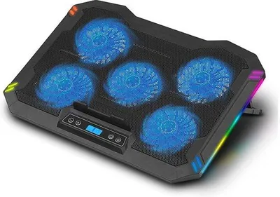 Produktbild von Famanu Kühlpad für Laptops mit 5 Ventilatoren - Verstellbare Gaming-Kühlstandaard für 14-17 Zoll Laptops