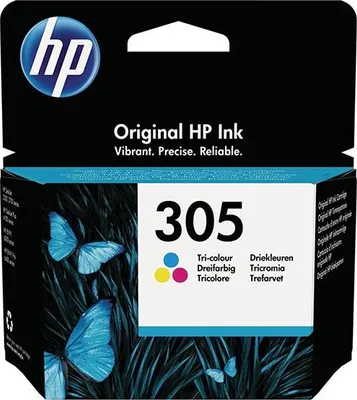 Produktbild von HP 305 Tri-color Original Ink Cartridge Tintenpatrone 1 Stück Standardergiebigkeit Cyan, Magenta, Gelb