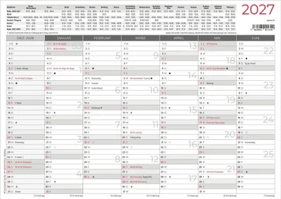 Produktbild von Tafelkalender A4 Hardcover beidseitig 2027