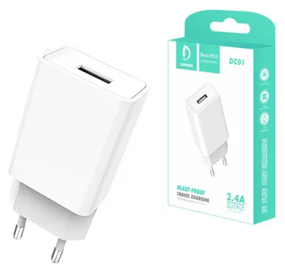 Productafbeelding van Denmen DC01 oplader, 1x USB-A, 2.4A (29376)