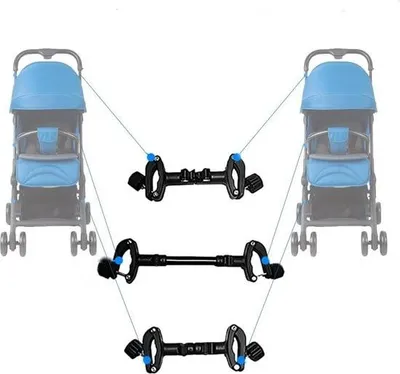 Produktbild von Doppelte Kinderwagenverbinder - Universelle Kinderwagenverbinder - Kinderwagenzubehör Duo-Kinderwagen