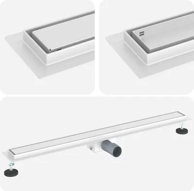 Immagine prodotto di Drenaggio doccia 2 in 1 Argento 90 cm Acciaio Inox 304