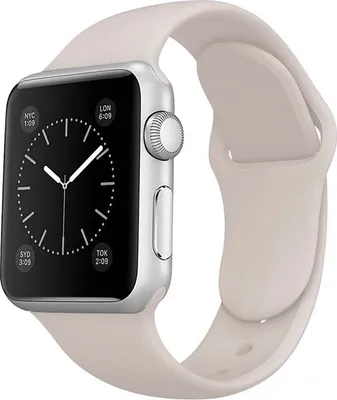 Produktbild von Armband für Apple Watch Series 8 7 6 5 4 3 2 1 SE - Silikon Ersatzarmband Premium Band - Altrosa - 42mm 44mm 45mm