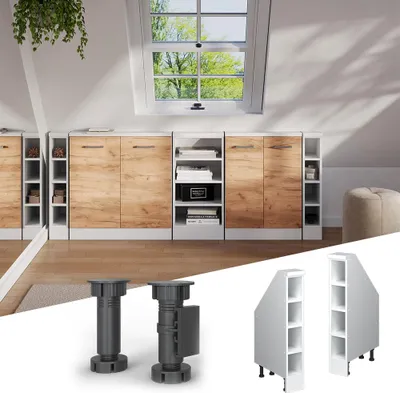 Produktbild von Dachschrägenschrank Vicco Rion Weiß 15 x 81.6 cm mit 4 Fächern, Model 57345
