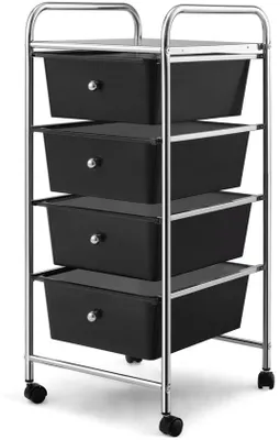 Immagine prodotto di Carrello mobile con quattro ampi vani di stivaggio e robusto telaio in metallo