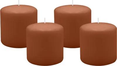 Produktbild von 4er Set Adventskranzkerzen Haselnuss Ø 100 x 100 mm