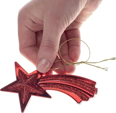 Image de Décorations pour sapin de Noël - Pendentifs étoiles - Lot de 4 pièces - Décorations à suspendre pour le sapin de Noël