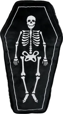 Produktbild von Skelett im Sarg als Dekokissen 51cm